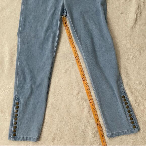 soft Surroundings Metro Pale Denim Leggings Pants Size Petite Small - Picture 9 of 10